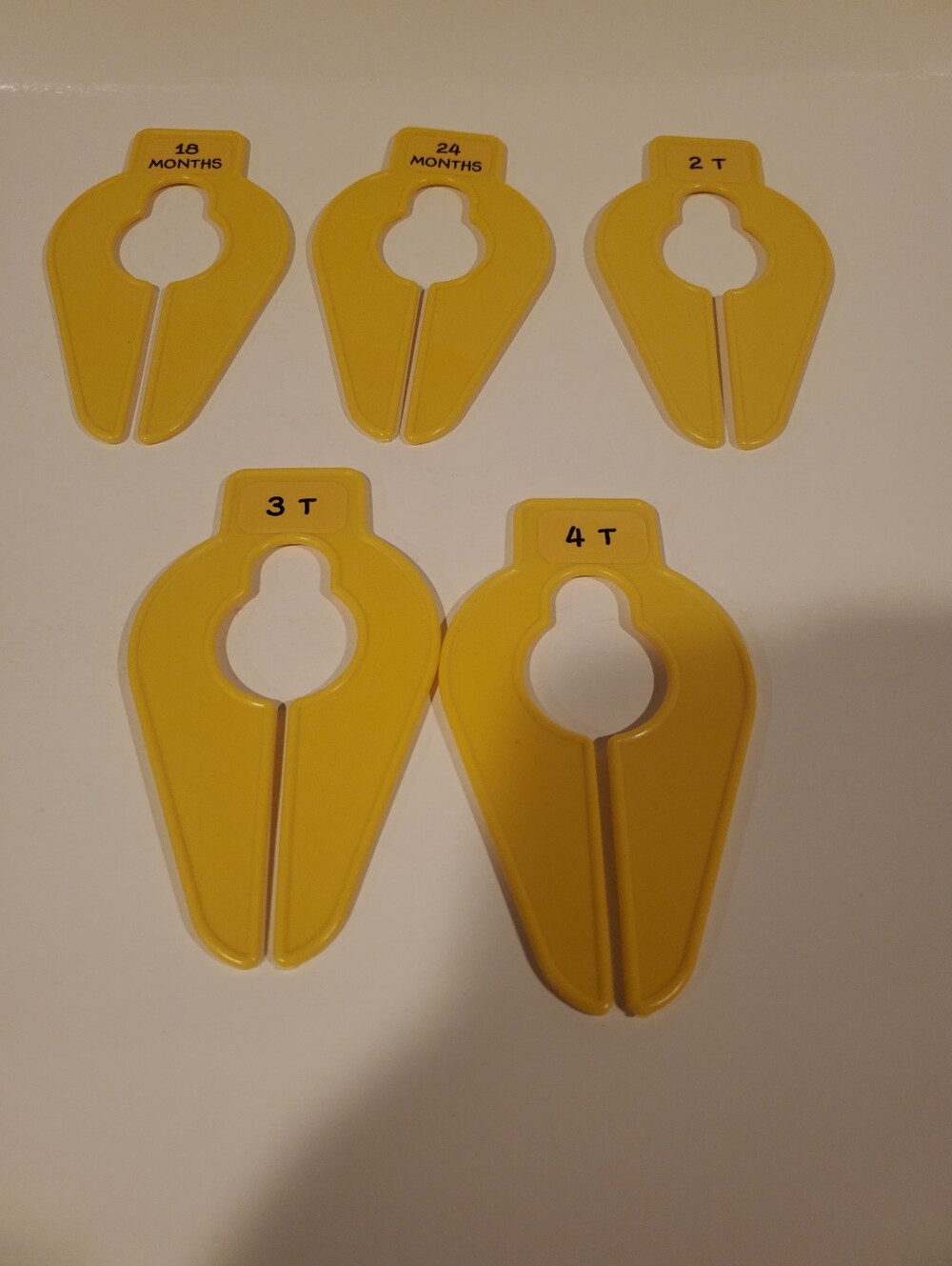 Infant Toddler Closet Size Dividers - Newborn to 4T (Set of 5) Double Sided